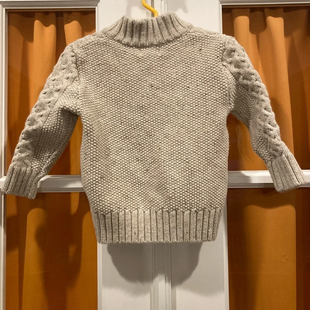 2T cream knit sweater, VGUC. - Picture 8 of 8